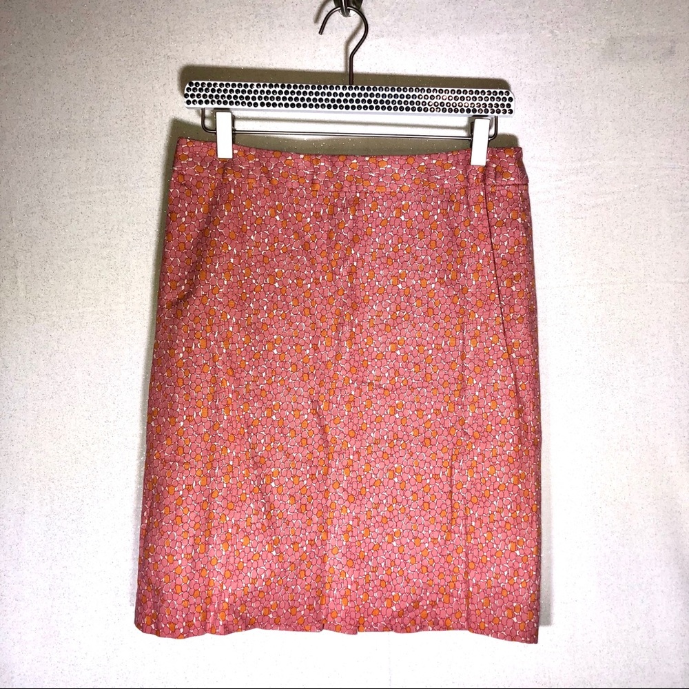 Talbots Pencil Skirt Tulip Floral Print Cotton